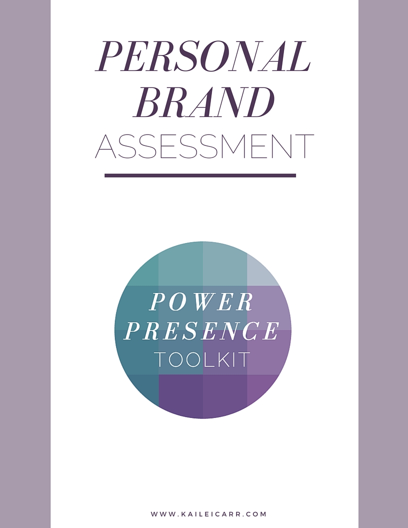 PERSONAL BRAND ASSESSMENT - cover page